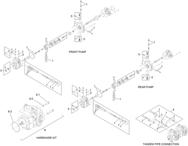 Tandem Pump Assembly No. 138-0767 Diagram and Parts List for 22327 412900000 - 999999999 Toro Lawn Tractor Accessories