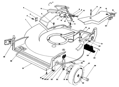 Housing Assembly Diagram and Parts List for 20715 5000001 - 5999999 Toro Lawn Mower