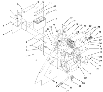 Electrical Components Assembly Diagram and Parts List for 22303TE 990001 - 999999 Toro Lawn Tractor Accessories