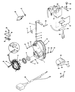 Gearcase And Ignition Controls Diagram and Parts List for 74140 49000001 - 49999999 Toro Lawn Tractor