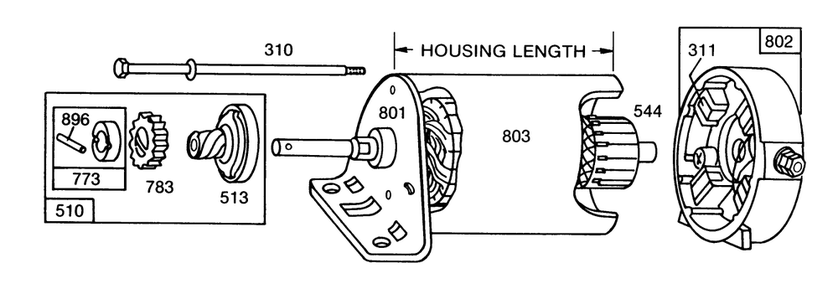Briggs & Stratton Model 253707-0157-01 (Model 57360)(Continued) Diagram and Parts List for 57360 5000001 - 5999999 Toro Lawn Tractor