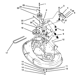 Brake Assembly (38" Cutting Unit) Diagram and Parts List for 71184 5900001 - 5910000 Toro Lawn Tractor