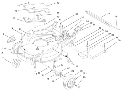 Housing Assembly Diagram and Parts List for 20495 8900001 - 8999999 Toro Lawn Mower