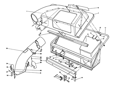 Twin Bagger Grass Catcher Model No. 59122 (Optional) Diagram and Parts List for 56175 8000001 - 8999999 Toro Lawn Tractor