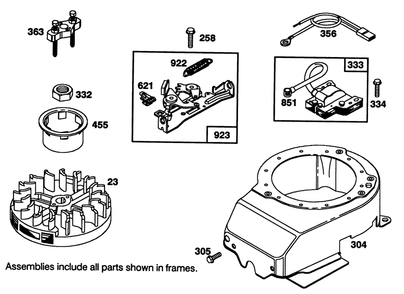 Engine Briggs & Stratton Model 122702-3171-01 Diagram and Parts List for 16401 39000001 - 39999999 Toro Lawn Mower