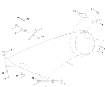 Chute Assembly No. 140-3503 Diagram and Parts List for 79410 416800000 - 999999999 Toro Lawn Tractor