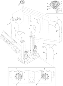 Thrust Frame Hydraulic Hose Assembly No. 1 Diagram and Parts List for 23898 400000000 - 999999999 Toro Lawn Tractor Accessories