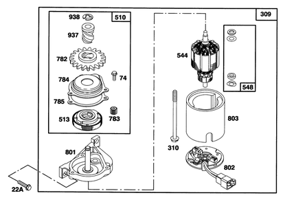 Engine Briggs & Stratton Model 124707-3185-01 Diagram and Parts List for 20437 49000001 - 49999999 Toro Lawn Mower