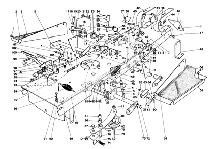 Frame Assembly Diagram and Parts List for 55275 2000001 - 2999999 Toro Lawn Tractor