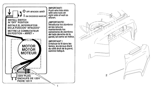 Connectors And Side Discharge Chute Diagram and Parts List for 20646 89000001 - 89999999 Toro Lawn Tractor Accessories