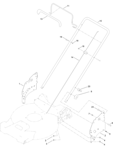 Handle Assembly Diagram and Parts List for 21311 400000000 - 999999999 Toro Lawn Mower
