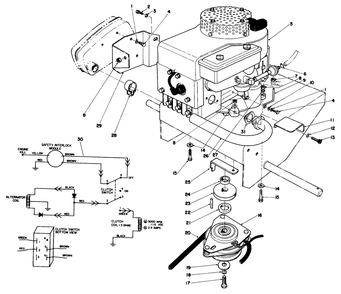 Engine Assembly Diagram and Parts List for 30103 8000001 - 8999999 Toro Lawn Tractor Accessories