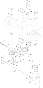 Steering Gear Assembly Diagram and Parts List for 74781 316000001 - 316999999 Toro Lawn Tractor