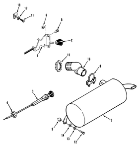 Throttle Choke And Exhaust Diagram and Parts List for 31-10K803 2000001 - 2999999 Toro Lawn Tractor