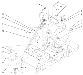 Electrical Assembly Diagram and Parts List for 22304 900001 - 990001 Toro Lawn Tractor Accessories