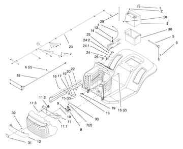 Electrical Assembly Diagram and Parts List for 71190 8900001 - 8999999 Toro Lawn Tractor