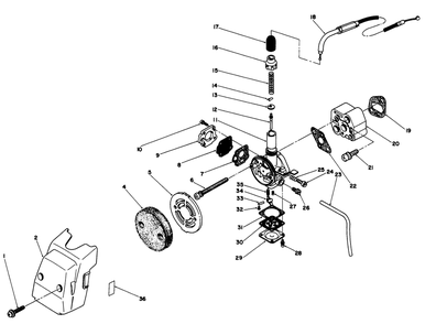 Carburetor & Air Cleaner Assembly Diagram and Parts List for 51660 9000001 - 9999999 Toro Trimmer