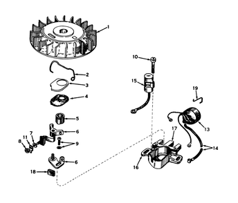 Magneto No. 610794a Diagram and Parts List for 38014 8000001 - 8999999 Toro Snow Blower