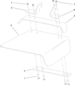 Rubber Deflector Assembly Diagram and Parts List for 74410 (250007001-250999999)(2005) Toro Lawn Mower