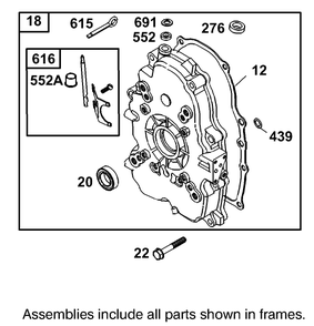 Crankcase Assembly  Briggs And Stratton 303447-1319-E1 Diagram and Parts List for 12004 230000001 - 230999999 Toro Lawn Tractor