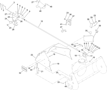 Crank And Mounting Assembly Diagram and Parts List for 22456 400000000 - 401999999 Toro Snow Blower