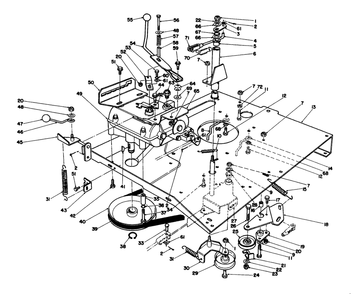 Transmission & Linkage Assembly Diagram and Parts List for 56123 9000001 - 9999999 Toro Lawn Tractor