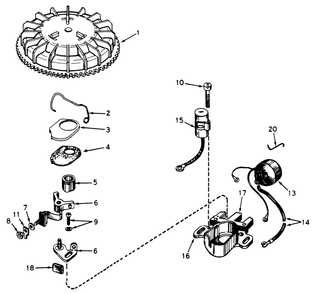 Magneto No. 610772a (Model No. 20673) Diagram and Parts List for 20562 7000001 - 7999999 Toro Lawn Mower