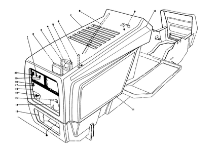 Part Location Diagram of 63-5760 Toro Panel-Headlight