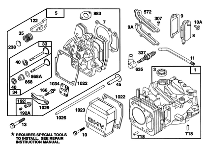 Engine Gts 150 (Model No. 20465 Only)(Model No. 97772-0310-A2) Diagram and Parts List for 20465 5900001 - 5999999 Toro Lawn Mower
