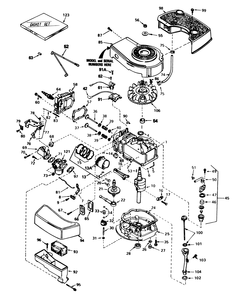 Engine Tecumseh Model No. Tnt 100-10084e Diagram and Parts List for 16770 4000001 - 4999999 Toro Lawn Mower