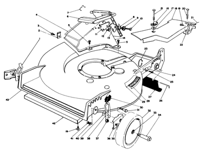 Housing Assembly Diagram and Parts List for 20628C 6000001 - 6999999 Toro Lawn Mower