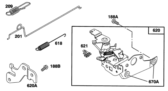 Engine Briggs & Stratton Model 128802-0615-01 Diagram and Parts List for 20461 6900001 - 6999999 Toro Lawn Mower