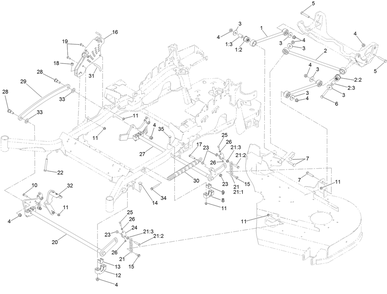 Deck Lift Assembly Diagram and Parts List for 74930 402090000-403319738 Toro Lawn Mower