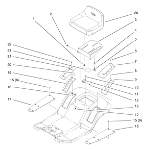 Seat Assembly Diagram and Parts List for 71201 8900001 - 8999999 Toro Lawn Tractor