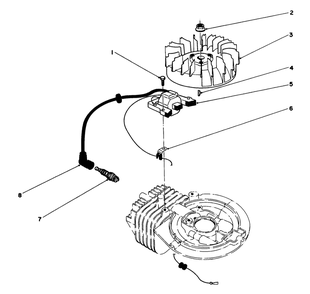 Flywheel & Magneto Assembly (Engine Model No. 47pk9) Diagram and Parts List for 20910 0000001 - 0999999 Toro Lawn Mower
