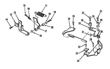 Governor Diagram and Parts List for 73421 3900001 - 3999999 Toro Lawn Tractor
