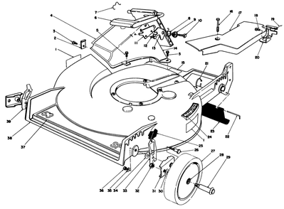 Housing Assembly Diagram and Parts List for 20626C 7000001 - 7999999 Toro Lawn Mower