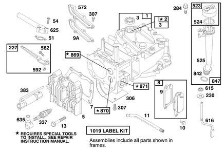 Engine Briggs & Stratton Model 12h802-0658-01 Diagram and Parts List for 20469 7900001 - 7999999 Toro Lawn Mower