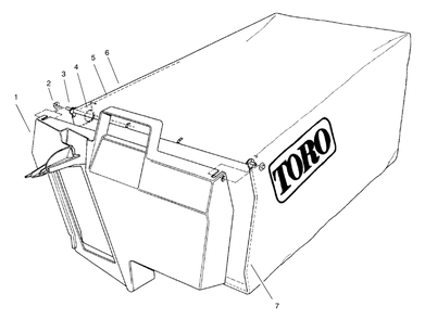 Grass Bag Assembly No. 98-9220 Diagram and Parts List for 22043 8900001 - 8999999 Toro Lawn Mower