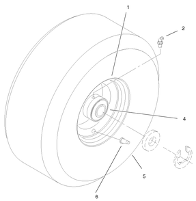 Wheel And Tire Asm Diagram and Parts List for 30167 890001 - 899999 Toro Lawn Tractor Accessories