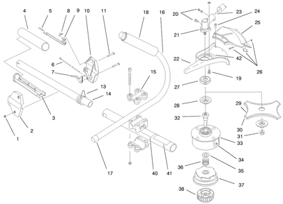 Boom And Trimmer Asembly (Continued) Diagram and Parts List for 51919 79000001 - 79999999 Toro Trimmer