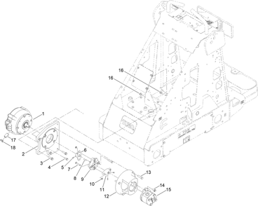 Motor Mount Assembly Diagram and Parts List for 22218 407100000 - 407599999 Toro Lawn Tractor Accessories