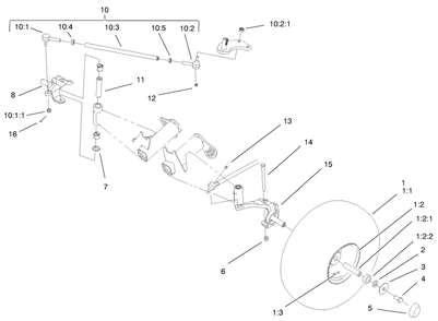 Part Location Diagram of 104-1699 Toro SPACER