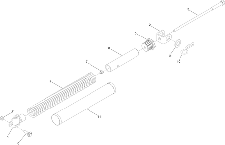 Spring Lift Assist Assembly Diagram and Parts List for 74313 402090000-403319680 Toro Lawn Tractor
