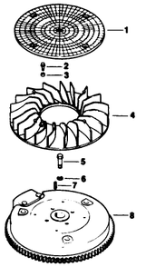 Flywheel-Engine Kohler Model No. Mv16s-Type 56511 Diagram and Parts List for 30117 1000001 - 1999999 Toro Lawn Tractor Accessories