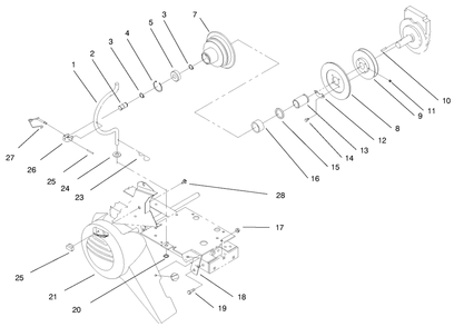 Pto Clutch And Cover Diagram and Parts List for 73422 7900001 - 7999999 Toro Lawn Tractor