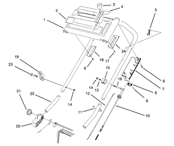 S.P. Handle Assembly Diagram and Parts List for 20922BC 59000001 - 59999999 Toro Lawn Mower
