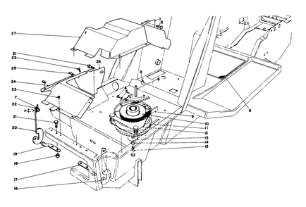 Clutch & Pulley Assembly Diagram and Parts List for 57357 4000001 - 4999999 Toro Lawn Tractor