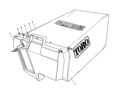 Grass Bag Assembly No. 11-5609 Diagram and Parts List for 22151 3900856 - 3999999 Toro Lawn Mower