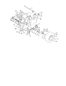 Parking Brake And Wheel Assembly Diagram and Parts List for 74264 260000001 AND UP Toro Lawn Mower